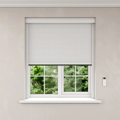 BlocOut Blackout Blind in Herringbone Light Grey